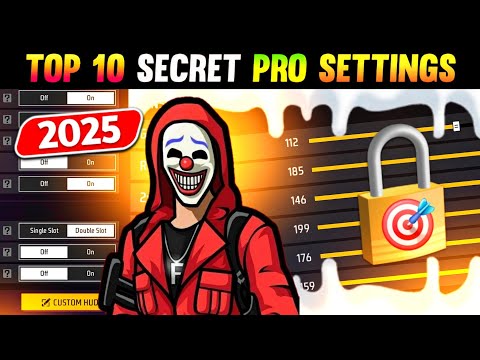 Top 10 Pro Settings + Sensitivity + Fire Button 100% Working 🎯🔒 | Auto Headshot Setting | Free Fire