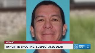 Midland shooting leaves 1 dead, 10 injured; suspect dies after standoff