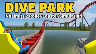 Dive Park | NoLimits 2 Roller Coaster Simulation | 360° VR, Gameplay, No Commentary, 8K