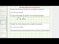 Algebraic Expressions and Translations