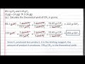 Chemical Reactions and Yield Calculations