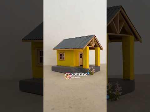 Casa com varanda e portas de madeira #shorts