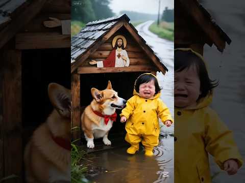 Family saved! Corgi and Jesus appear when Mom faces danger #pets #cute #story #animals