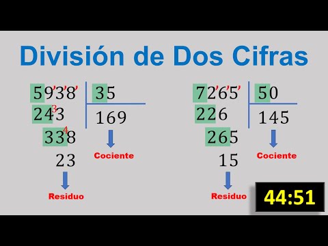 Division de dos cifras para niños