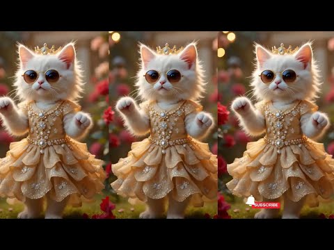 Meow Cat Dance Party 😺💃 | Funny Cute Kitten Dance | Viral Trending Video #funny