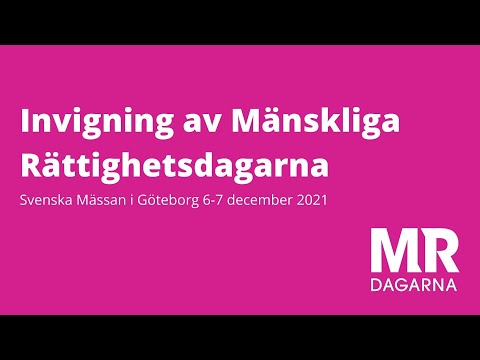 Invigning av MR-dagarna i Göteborg 2021