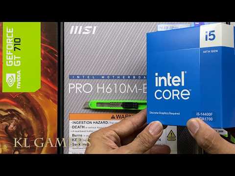 intel Core i5 14400F msi PRO H610M E DDR4 AGi SSD COLORFUL GT710 Thermaltake PC Build