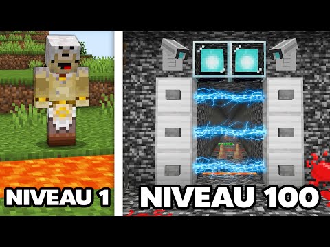 J'ai Testé TOUTES les Bases et Pièges Minecraft du Niveau 1 au Niveau 100 !!!