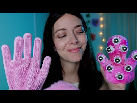 ASMR | Te relajo con guantes y cositas suaves ✨ 🩷Para ponerte a dormir