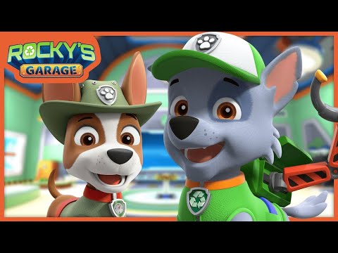 Tracker's Jungle Cruiser & More! - Rocky's Garage - PAW Patrol Compilation - Cartoons for Kids