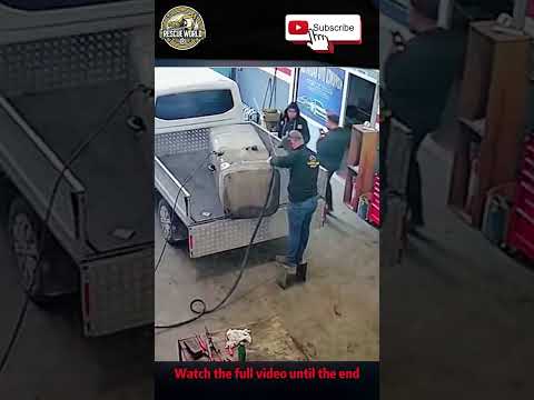 Unexpected Tank Malfunction During Welding #fails #safetyfirst #news #trending