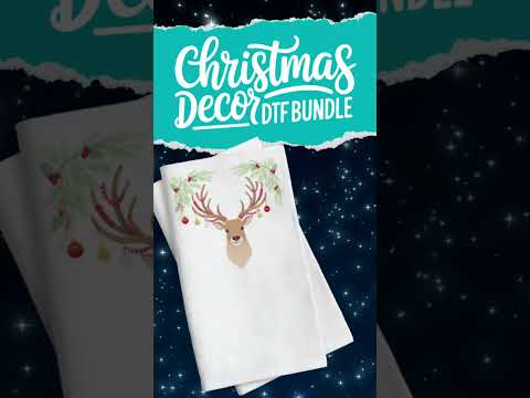 Christmas Decor DTF Bundle Reveal: Pillow, Mat & Towel Transfers!