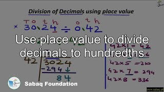 Use place value to divide decimals to hundredths