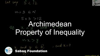 Archimedian Property of Inequality
