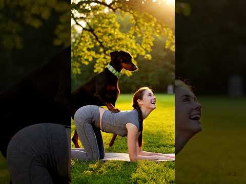 Sharing Yoga with My Gentle Friend #puppy #goldenretreiver #goldenretriever #goldenretreivers
