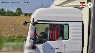 ŘIDIČ KAMIONUI ZA JÍZDY OBĚDVAL Z TALÍŘE