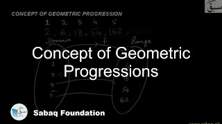 Concept of Geometric Progressions
