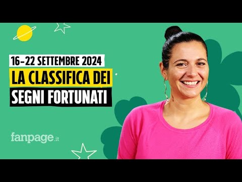 Oroscopo, la classifica dei segni più fortunati della settimana dal 16 al 22 settembre 2024