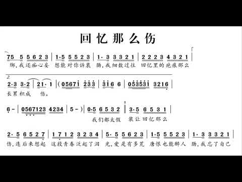 回忆那么伤/回憶那麽傷 降A调伴奏 - instrumental in A flat