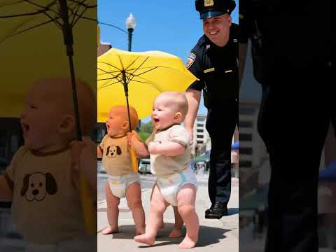 👶Triplets’ Street Mischief Turns Into Peace and Love! 🖍️❤️