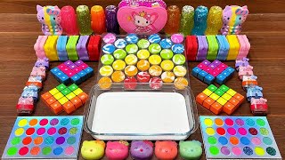 Mixing Rainbow Hello Kitty Slime with Makeup & Charms #59