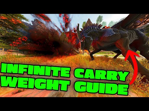 BLACK HOLE Infinite CARRY Weight TRICK!! MOVE ANYTHING ANYWHERE! Dreadmare in Ark Survival Ascended!