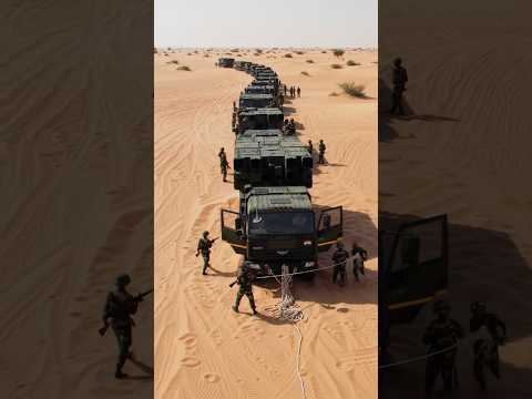 😭Indian Army S400 Missile Truck Stuck in Desert | Realistic Army Struggle #army #shorts #viral