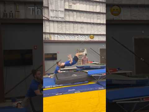 Triple pike backflips are NOT for the weak😅 #gymnastics #sports #olympics #flips #trampoline #fails