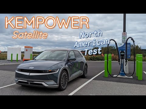KEMPOWER Satellites Come to North America! FIRST CHARGE in Québec w/ Hyundai Ioniq 5