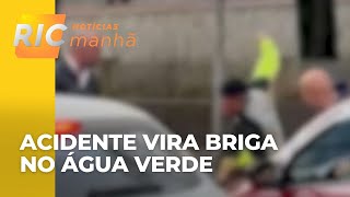 Batida de trânsito termina em briga no Água Verde, em Curitiba