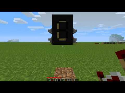 Minecraft LED hexadecimal counter using 1.7 pistons