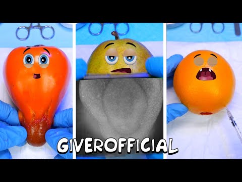 The birth of a baby in a persimmon, pear and orange  C section  My best operations #5