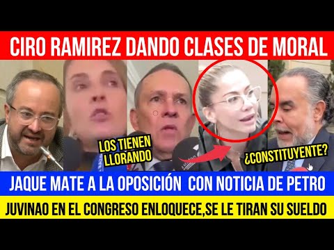 🚨JAQUE MATE A LA OPOSICIÓN, PETRO LOS JODIÓ. JUVINAO SABE QUE PERDERÁ PRIVILEGIOS.CIRO MORALISTA