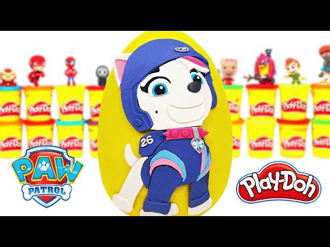 Huevo Sorpresa Gigante de Paw Patrol Roxi en Español Latino de Plastilina Play Doh