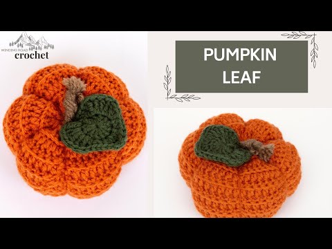 How to CROCHET: Easy PUMPKIN LEAF, Quick Crochet Pattern by Winding Road Crochet