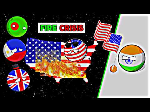 [HOW AMERICA IS BURNING?!] 🌍🔥 || A WORLDWIDE CRISIS? #Countryballs