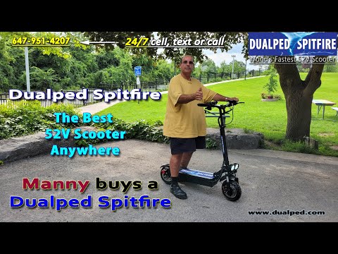 Manny Buys A Dualped Spitfire BEST 52V Scooter Anywhere