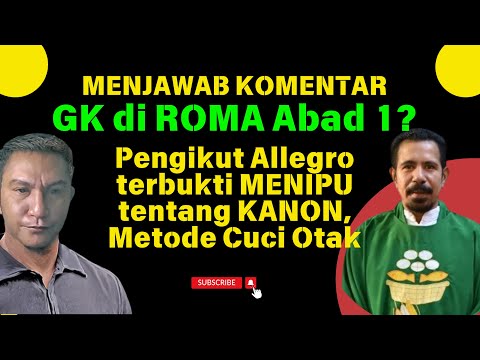 VV-208) Jemaat Roma (Abad 1), Kanon Paus Damasus (?), & Metode Cuci Otak (Patris Allegro)