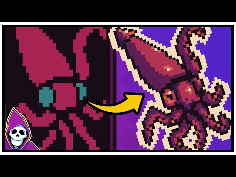 Giant Squid Pixel Art from Start to Finish - Stream Recap