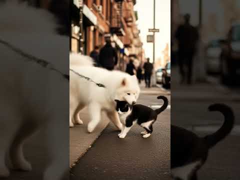 ☺️good dog😲 playing to cat , thanks your 2k views complete