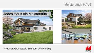 Individuelle Architektur und Planung | Grundstückssuche, Hausplanung  | Meisterstück-HAUS Webinar
