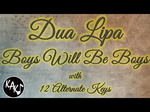 Boys Will Be Boys Karaoke – Dua Lipa Instrumental Original Lower Higher Male Key Version