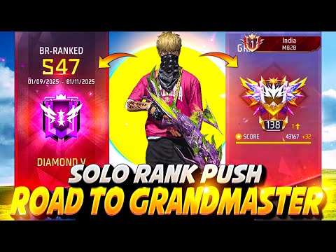 Finally Grandmaster Done ✅ solo rank pushing 😱 SEASON 47 ✅