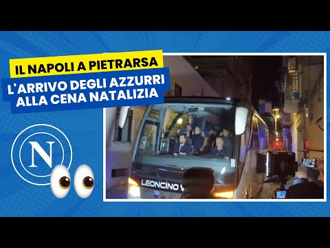 Arriva il NAPOLI a Pietrarsa 🤩💙| CENA DI NATALE per gli azzurri 🍽️🎄