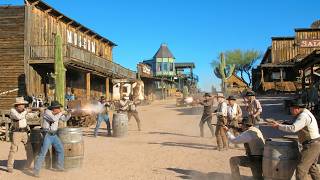 Huntshow Down 1896 An enormous gunfight breaks loose