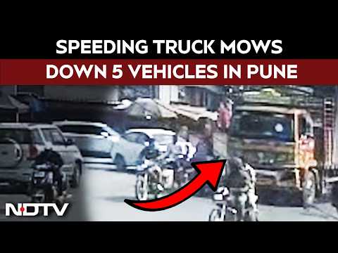 Brake-Fail Horror: Speeding Truck Mows Down 5 Vehicles in Pune