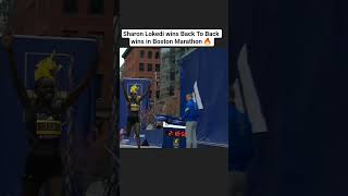 Sharon Lokedi wins Back To Back victory at the Boston Marathon after finishing in 2:18:51 #shorts
