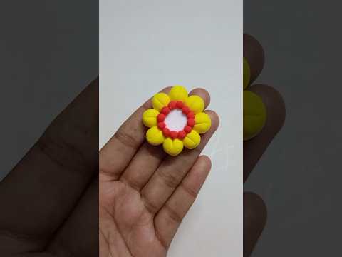How to make miniature flower With clay  #youtubeshorts  #viralvideo  #diy  #shorts