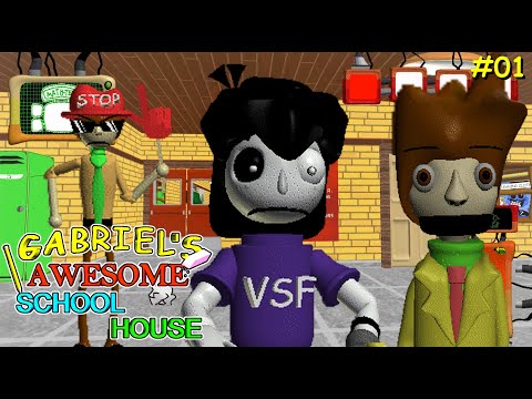 Gabriel's awesome schoolhouse Full release #01 Gameplay - Baldi's Basics Mod