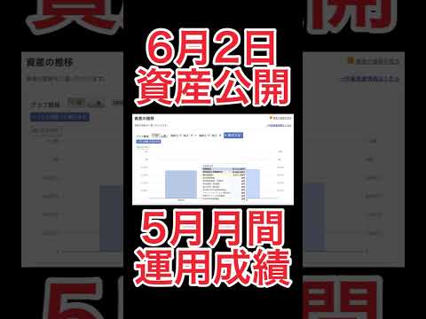 【資産公開】6月2日−62万円。5月1ヶ月間の運用成績を報告します。#shorts #資産公開#高配当株投資